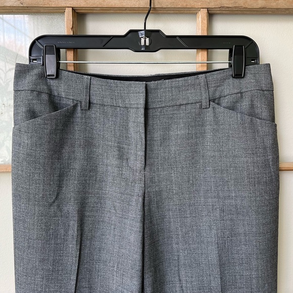 Express Editor Mid Rise Trouser Flare Pants - Heather Grey - Size 6 - Picture 6 of 16